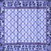 Square Persian Blue Traditional Rug, tr2972blu