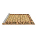 Sideview of Machine Washable Persian Brown Traditional Rug, wshtr2972brn