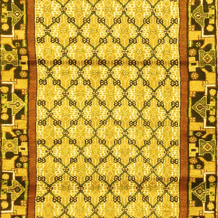 Machine Washable Persian Yellow Traditional Rug, wshtr2972yw