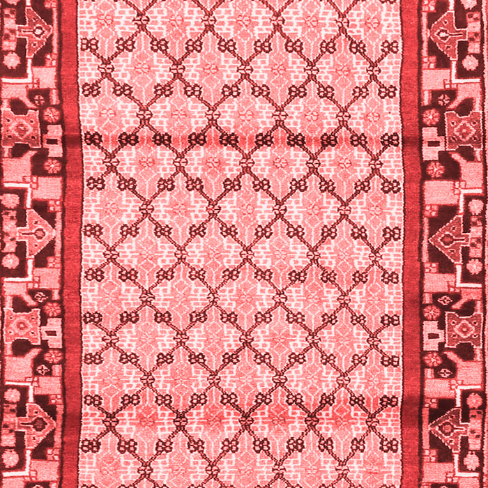 Machine Washable Persian Red Traditional Rug, wshtr2972red