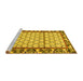 Sideview of Machine Washable Persian Yellow Traditional Rug, wshtr2972yw