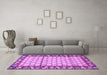 Machine Washable Persian Purple Traditional Area Rugs in a Living Room, wshtr2972pur