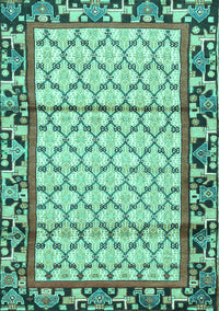 Persian Turquoise Traditional Rug, tr2972turq