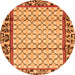 Square Persian Orange Traditional Rug, tr2972org