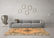 Machine Washable Persian Brown Traditional Rug in a Living Room,, wshtr2973brn