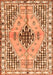 Serging Thickness of Machine Washable Persian Orange Traditional Area Rugs, wshtr2973org