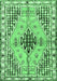 Machine Washable Persian Emerald Green Traditional Area Rugs, wshtr2973emgrn