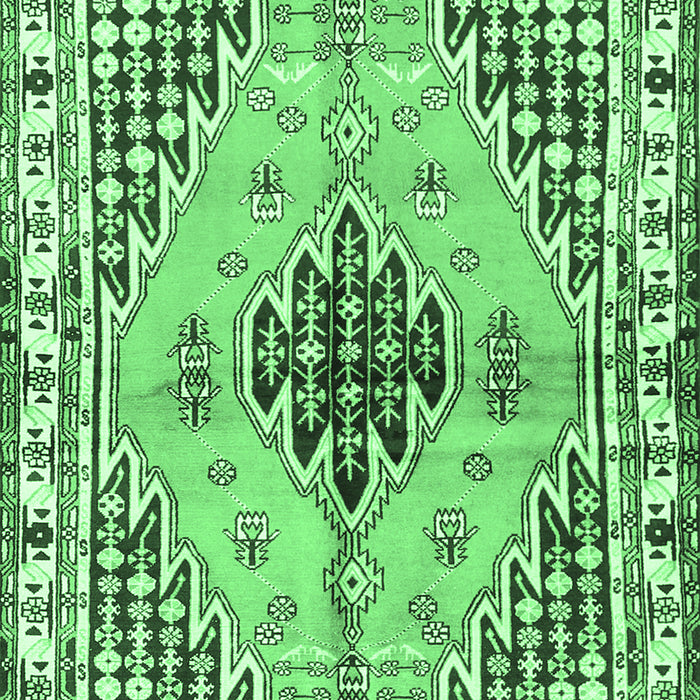 Machine Washable Persian Emerald Green Traditional Area Rugs, wshtr2973emgrn