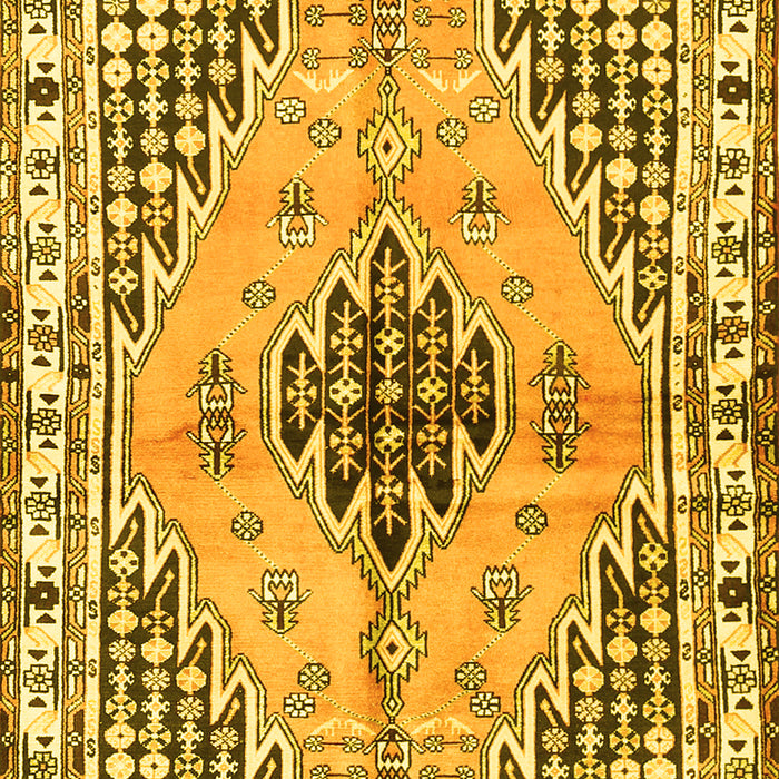 Machine Washable Persian Yellow Traditional Rug, wshtr2973yw