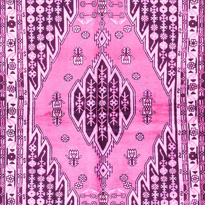 Machine Washable Persian Pink Traditional Rug, wshtr2973pnk