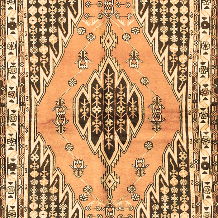 Machine Washable Persian Brown Traditional Rug, wshtr2973brn