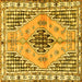 Square Persian Yellow Traditional Rug, tr2973yw