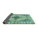 Sideview of Persian Turquoise Traditional Rug, tr2973turq