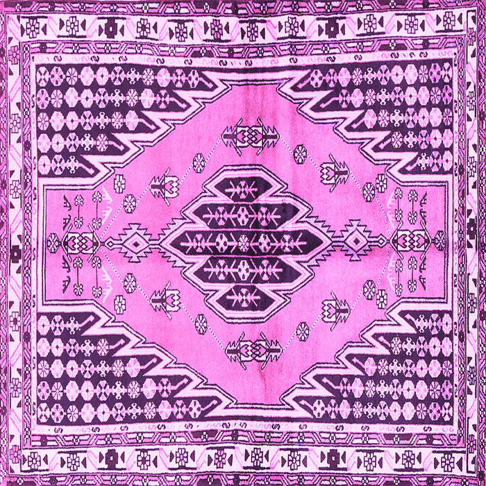 Square Machine Washable Persian Purple Traditional Area Rugs, wshtr2973pur
