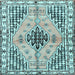 Square Persian Light Blue Traditional Rug, tr2973lblu