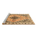 Sideview of Machine Washable Persian Brown Traditional Rug, wshtr2973brn