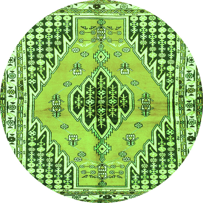 Machine Washable Persian Green Traditional Area Rugs, wshtr2973grn