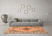 Machine Washable Persian Orange Traditional Area Rugs in a Living Room, wshtr2973org