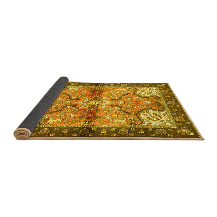 Sideview of Persian Yellow Traditional Rug, tr2974yw