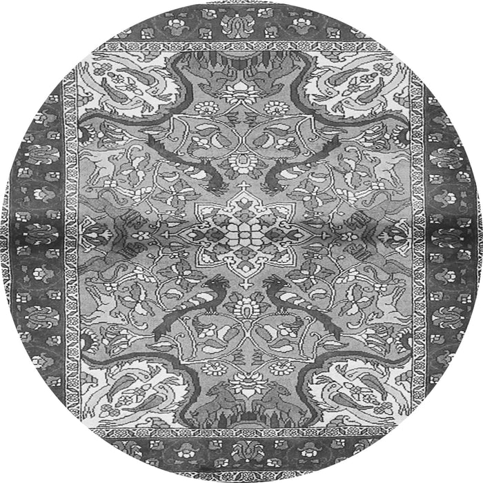 Machine Washable Persian Gray Traditional Rug, wshtr2974gry