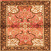 Serging Thickness of Persian Orange Traditional Rug, tr2974org