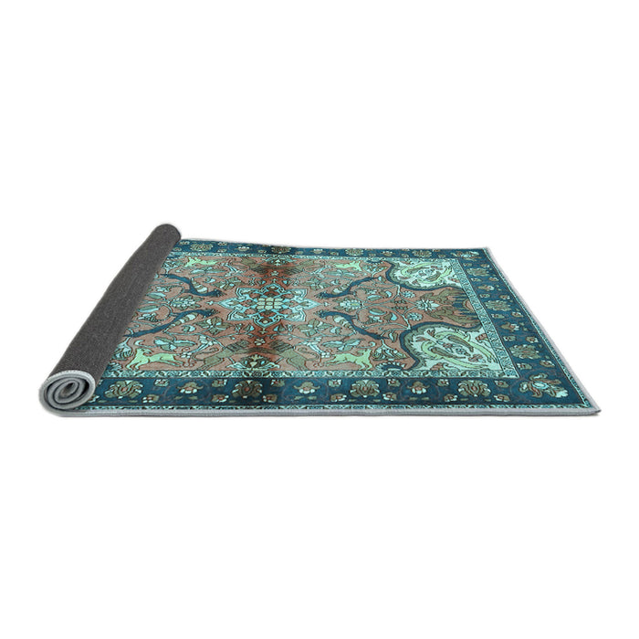 Sideview of Persian Light Blue Traditional Rug, tr2974lblu