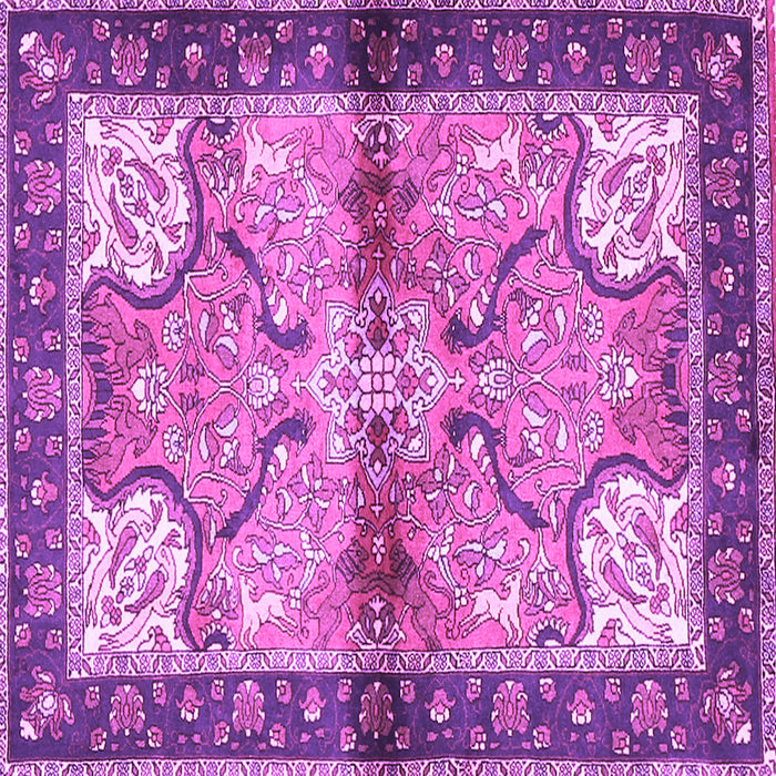 Square Persian Purple Traditional Rug, tr2974pur