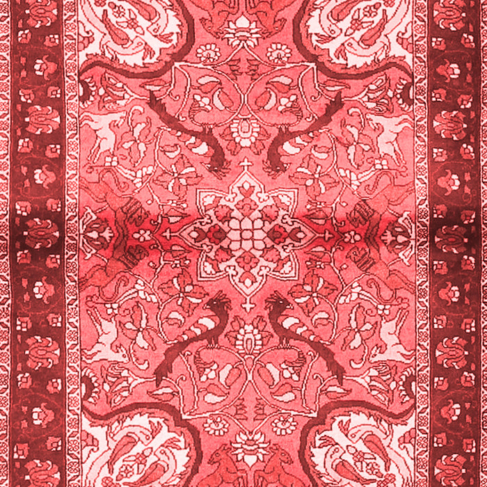 Machine Washable Persian Red Traditional Rug, wshtr2974red