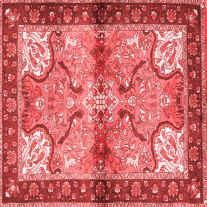 Machine Washable Persian Red Traditional Rug, wshtr2974red