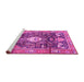 Sideview of Machine Washable Animal Pink Traditional Rug, wshtr2975pnk