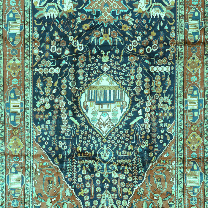 Animal Turquoise Traditional Rug, tr2975turq