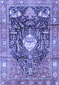 Animal Blue Traditional Rug, tr2975blu