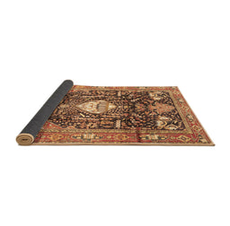 Sideview of Animal Brown Traditional Rug, tr2975brn