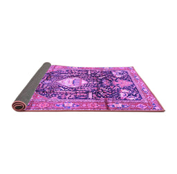 Sideview of Animal Purple Traditional Rug, tr2975pur