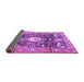 Sideview of Animal Purple Traditional Rug, tr2975pur