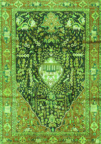 Animal Green Traditional Rug, tr2975grn