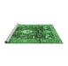 Sideview of Machine Washable Animal Emerald Green Traditional Area Rugs, wshtr2975emgrn