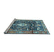 Sideview of Machine Washable Animal Light Blue Traditional Rug, wshtr2975lblu