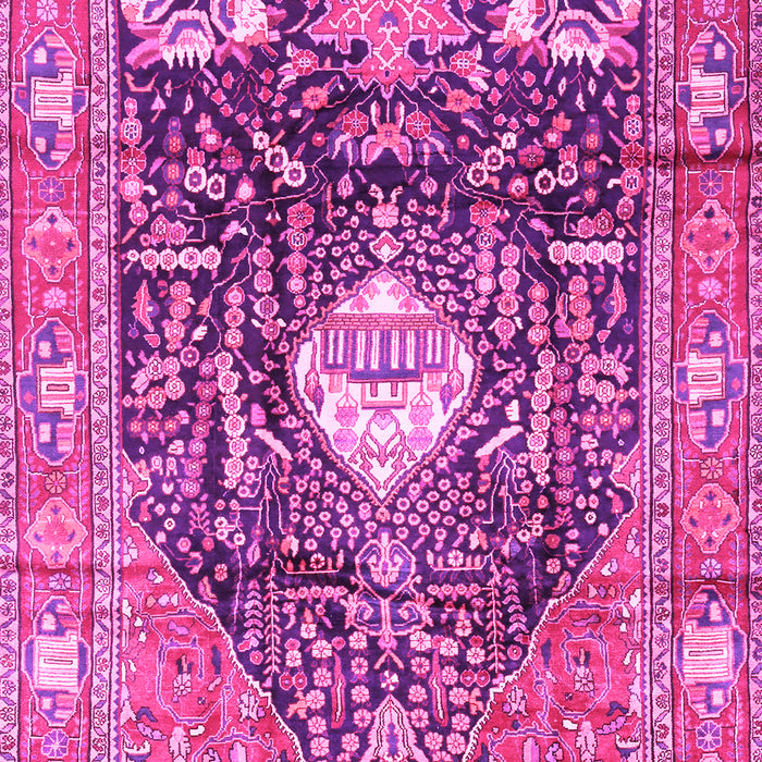 Machine Washable Animal Pink Traditional Rug, wshtr2975pnk