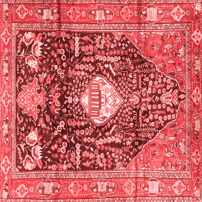 Animal Red Traditional Rug, tr2975red