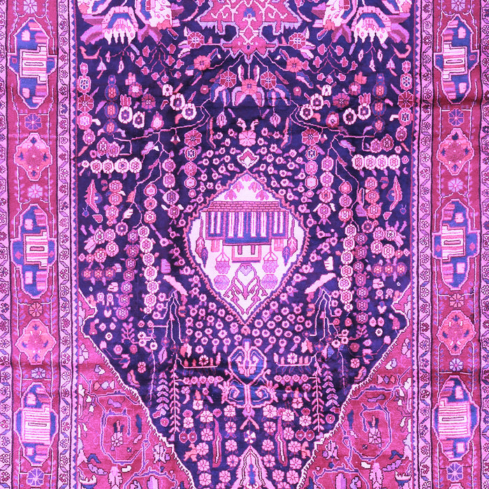 Machine Washable Animal Purple Traditional Area Rugs, wshtr2975pur