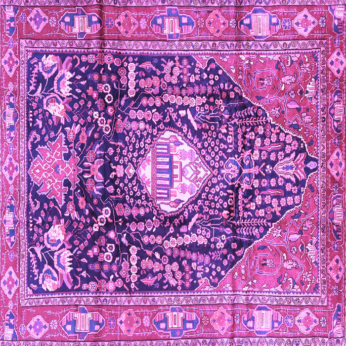 Square Animal Purple Traditional Rug, tr2975pur