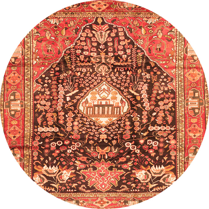 Machine Washable Animal Orange Traditional Area Rugs, wshtr2975org