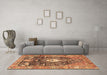 Machine Washable Animal Brown Traditional Rug in a Living Room,, wshtr2975brn