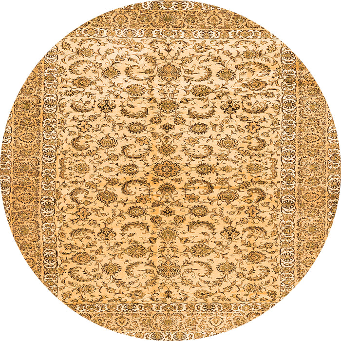 Square Persian Orange Traditional Rug, tr2976org