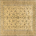 Square Machine Washable Persian Brown Traditional Rug, wshtr2976brn