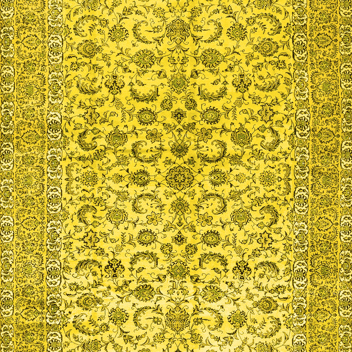 Machine Washable Persian Yellow Traditional Rug, wshtr2976yw