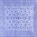 Square Persian Blue Traditional Rug, tr2976blu