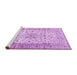 Sideview of Machine Washable Persian Purple Traditional Area Rugs, wshtr2977pur