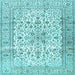 Square Persian Light Blue Traditional Rug, tr2977lblu